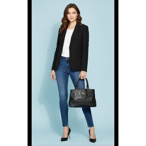 Coach Park Carryall Pebbled Black Leather Shoulder Bag